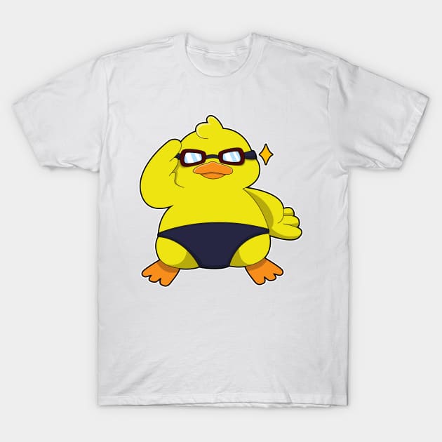 Duck with Sunglasses T-Shirt by Markus Schnabel